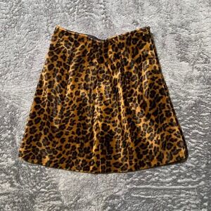 Y2K Grunge Black Leopard Print Skirt‎
